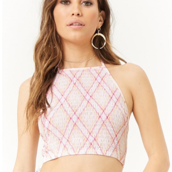 smocked halter top
